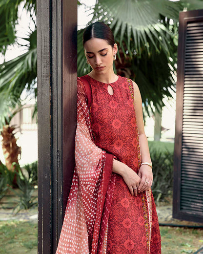 Gloriana- Luxe Chic Silk Ensemble By-Faiza Saqlain