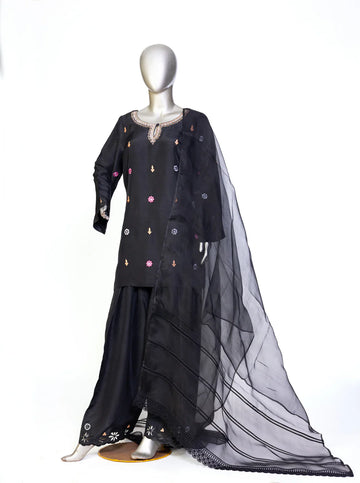 Gul –Luxury Black Farshi Shalwar Outfit for Women