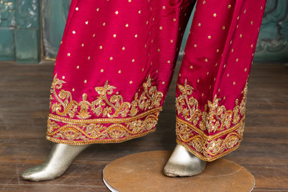 Gulaab- Red and Gold Traditional Pakistani Shalwar Suit