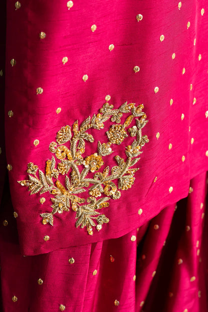 Gulaab- Red and Gold Traditional Pakistani Shalwar Suit