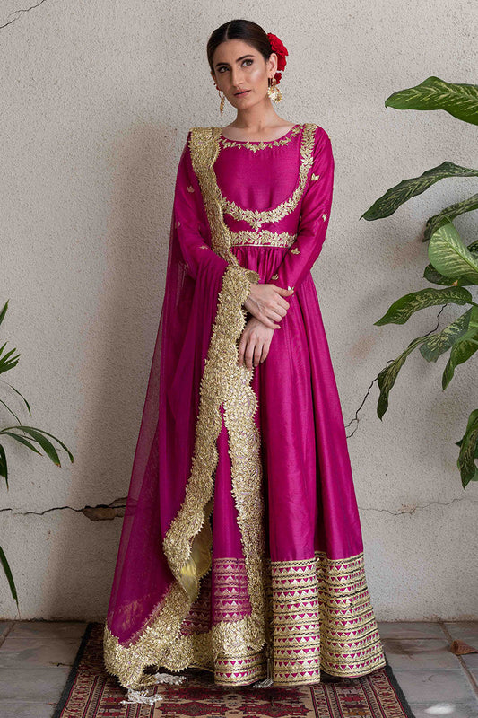 Gulabo - Pink Anarkali Frock By Sanober Azfar