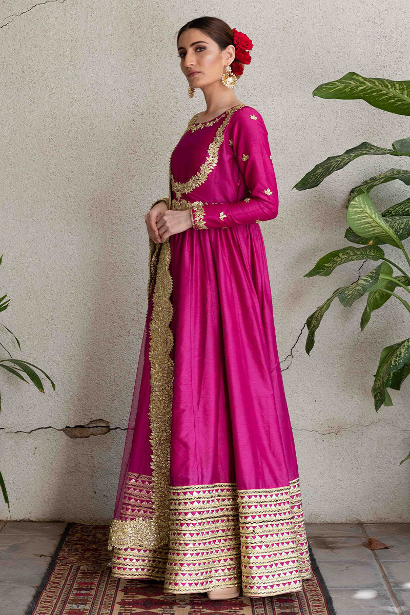 Gulabo - Pink Anarkali Frock By Sanober Azfar