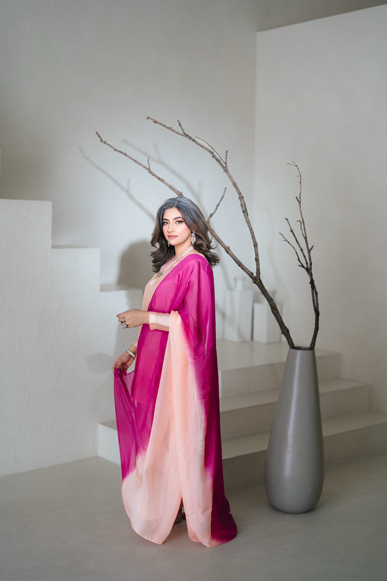 Gulrosh- Handcrafted Peach Frshishlwar Ensemble for Evening Events