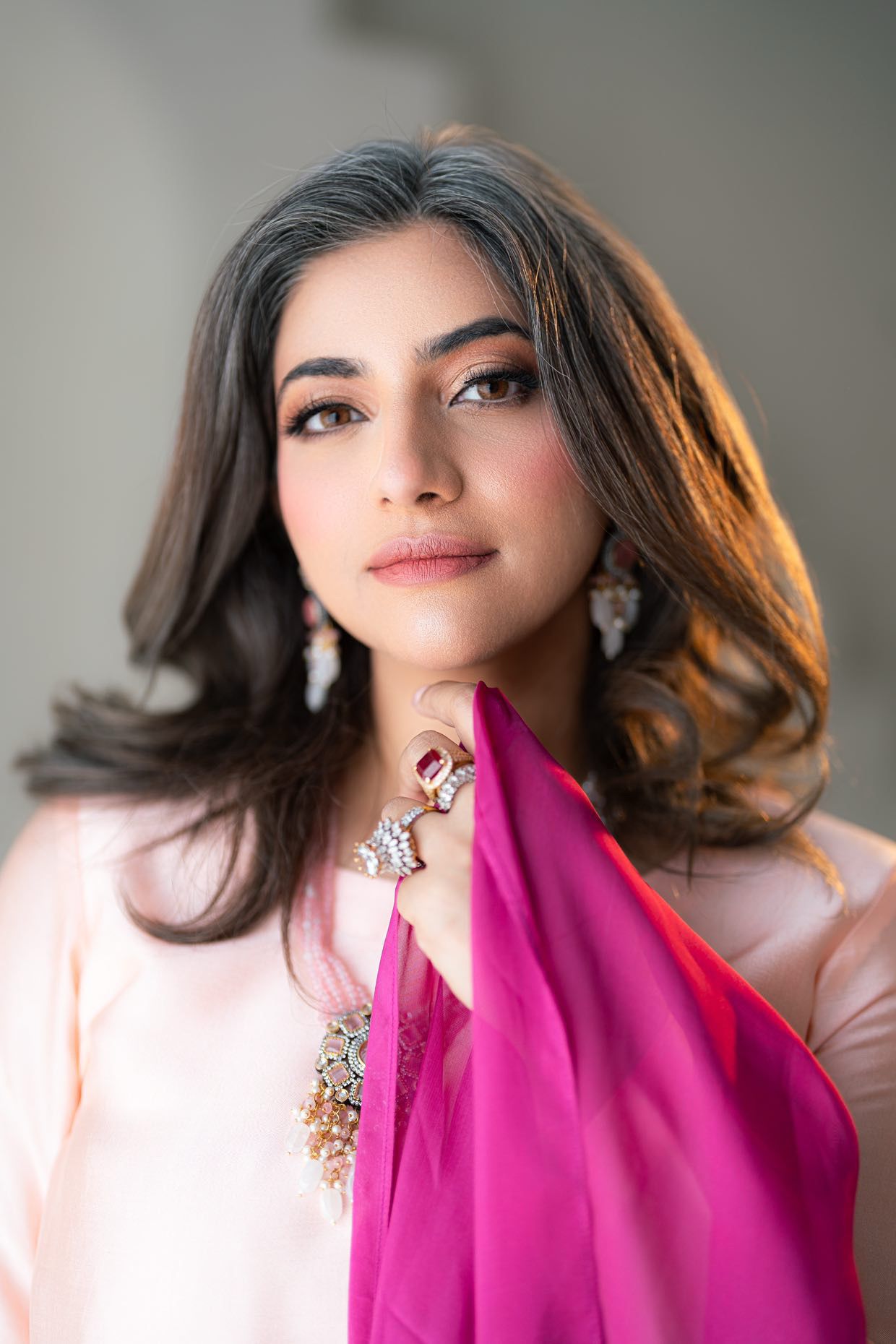 Gulrosh- Handcrafted Peach Frshishlwar Ensemble for Evening Events