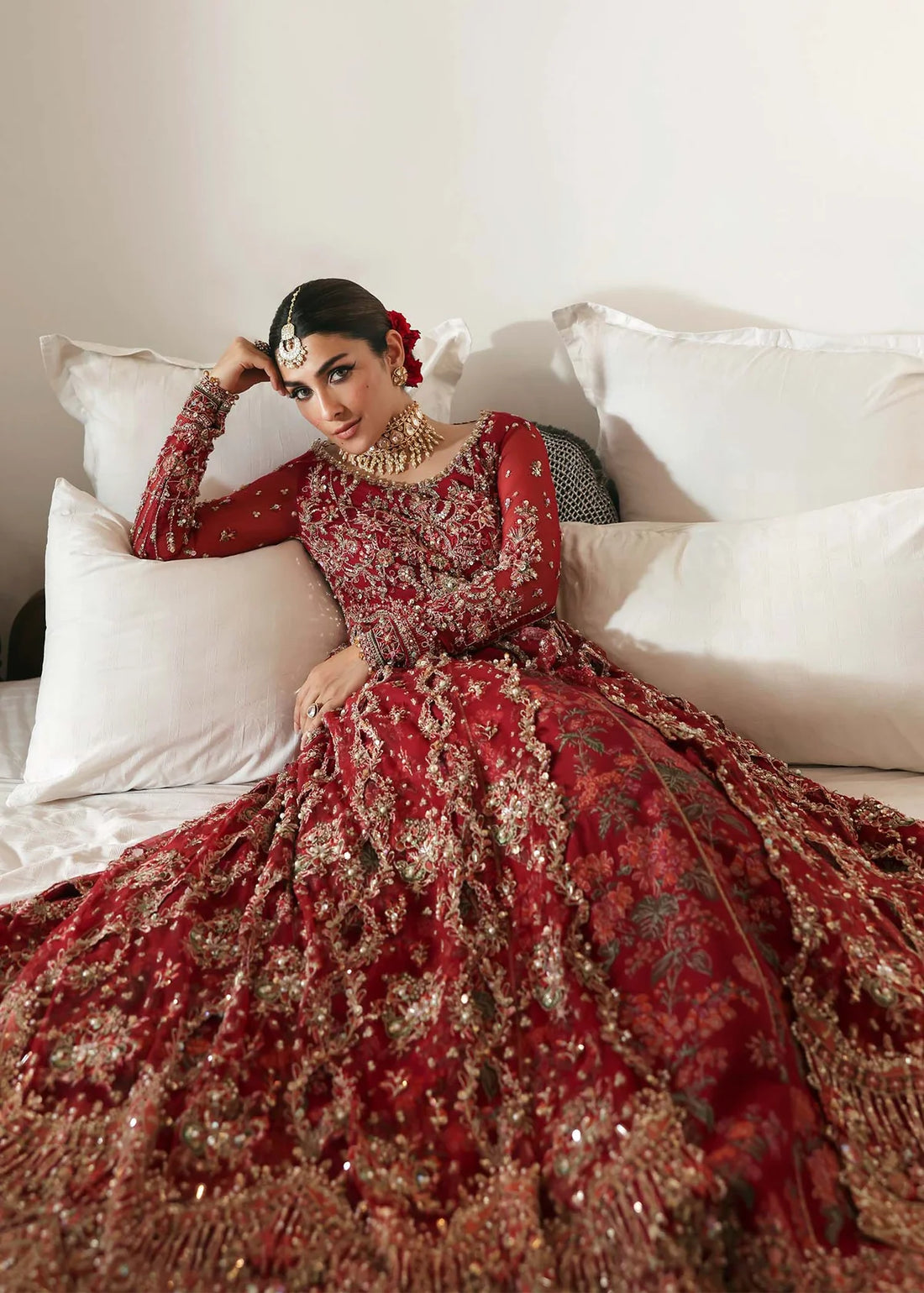 Gulrukh – Crimson Royal Lehenga Suit Maahi Festive ’25 by Kanwal Malik