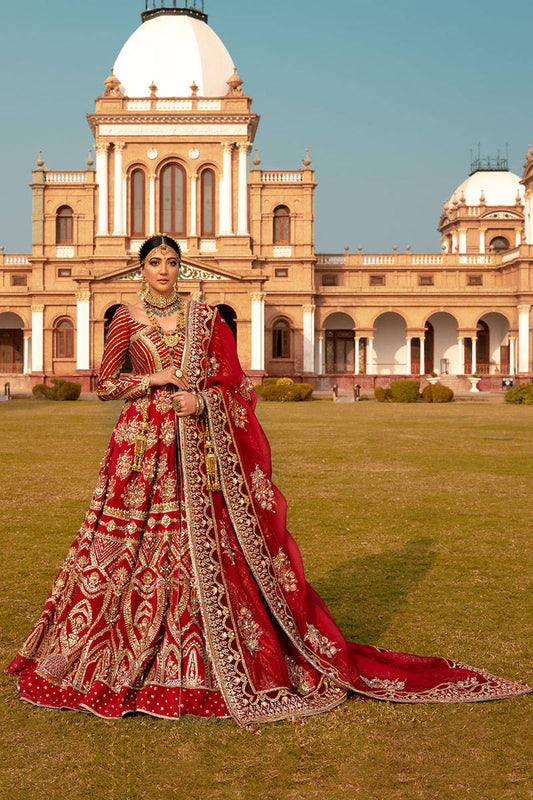 Gulzar - The Beautiful Red Bridal Lehenga By MNR