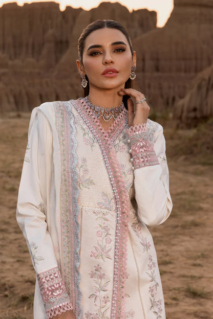 Haya- Off white Premium Lawn Eid Edit' 25 Ensemble By- Rang Rasiya