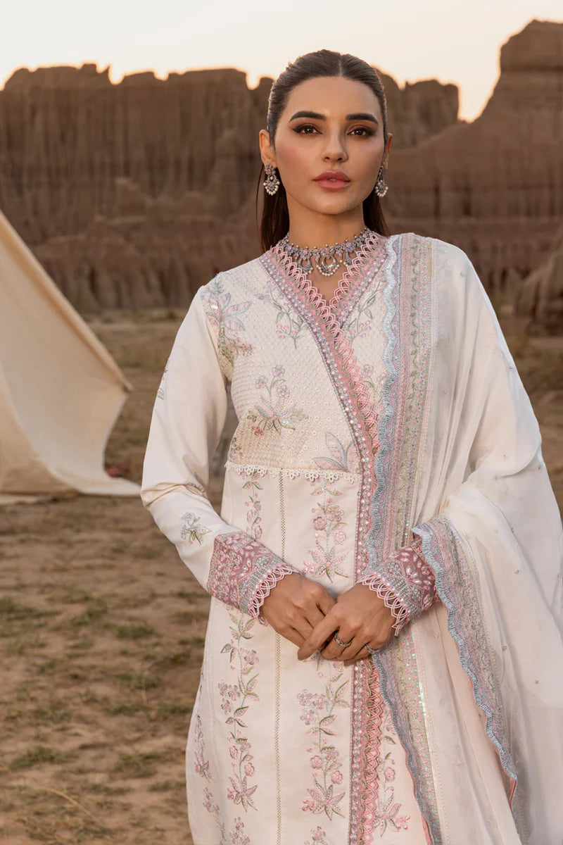 Haya- Off white Premium Lawn Eid Edit' 25 Ensemble By- Rang Rasiya