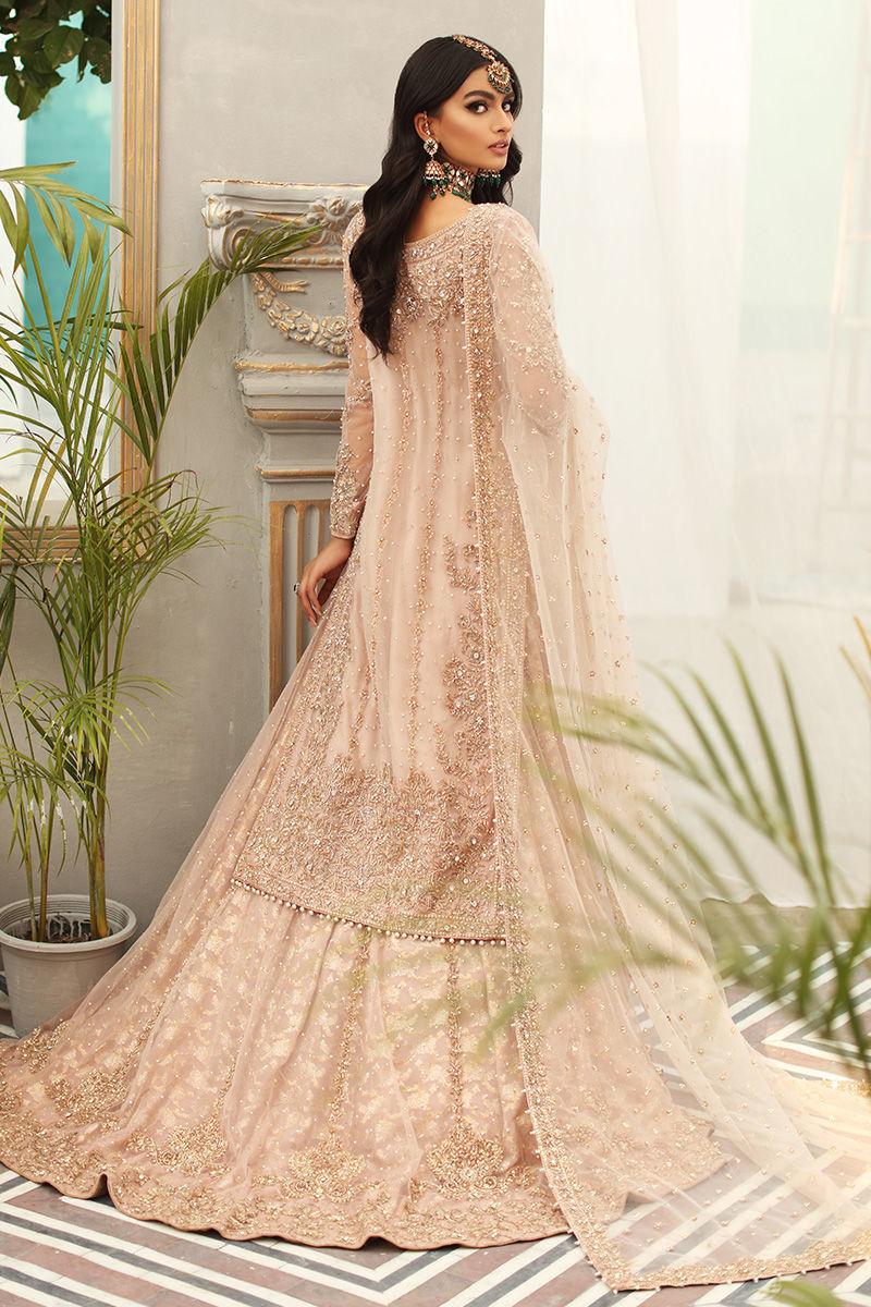 Helene-Bridal Lehenga with Long Shirt and Beautiful Duppatta