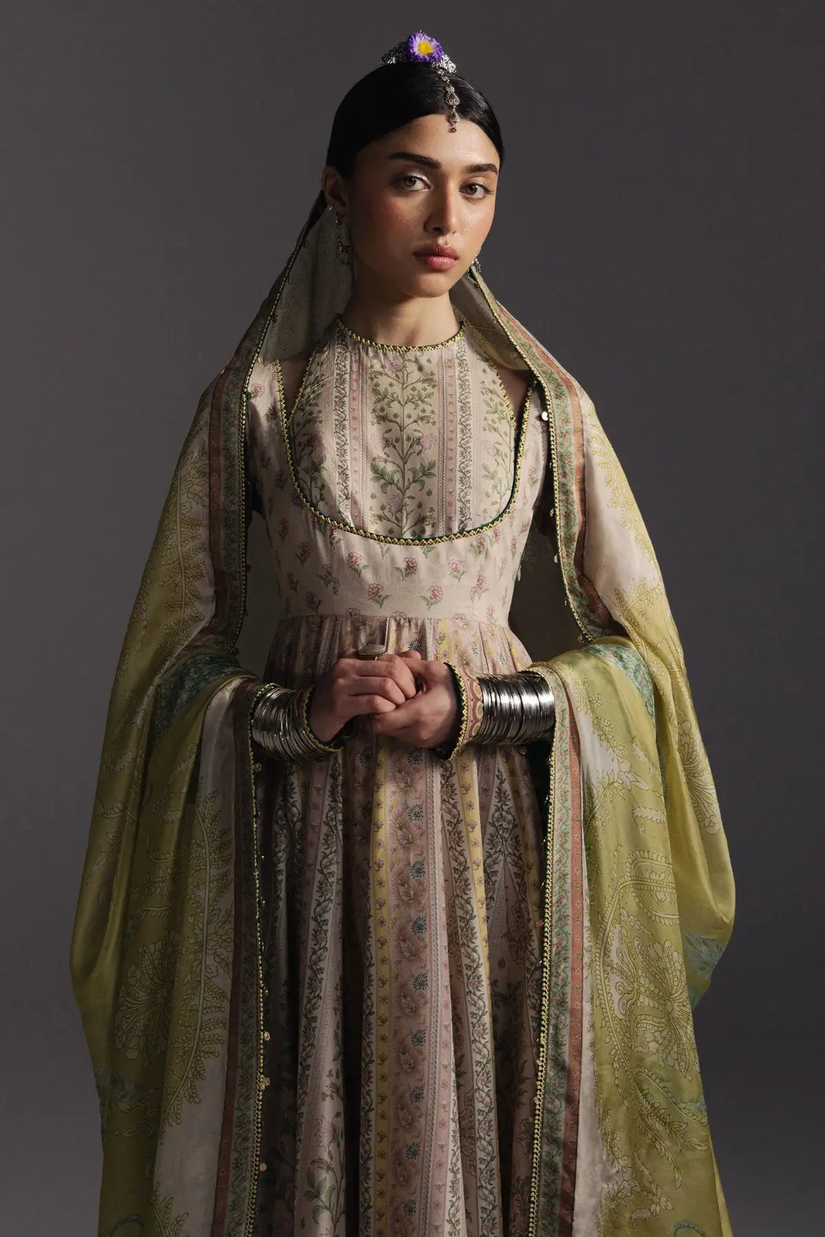 Zara Shahjahan Hoorain D8 ivory festive Anarkali stitched by Pakistanimoda