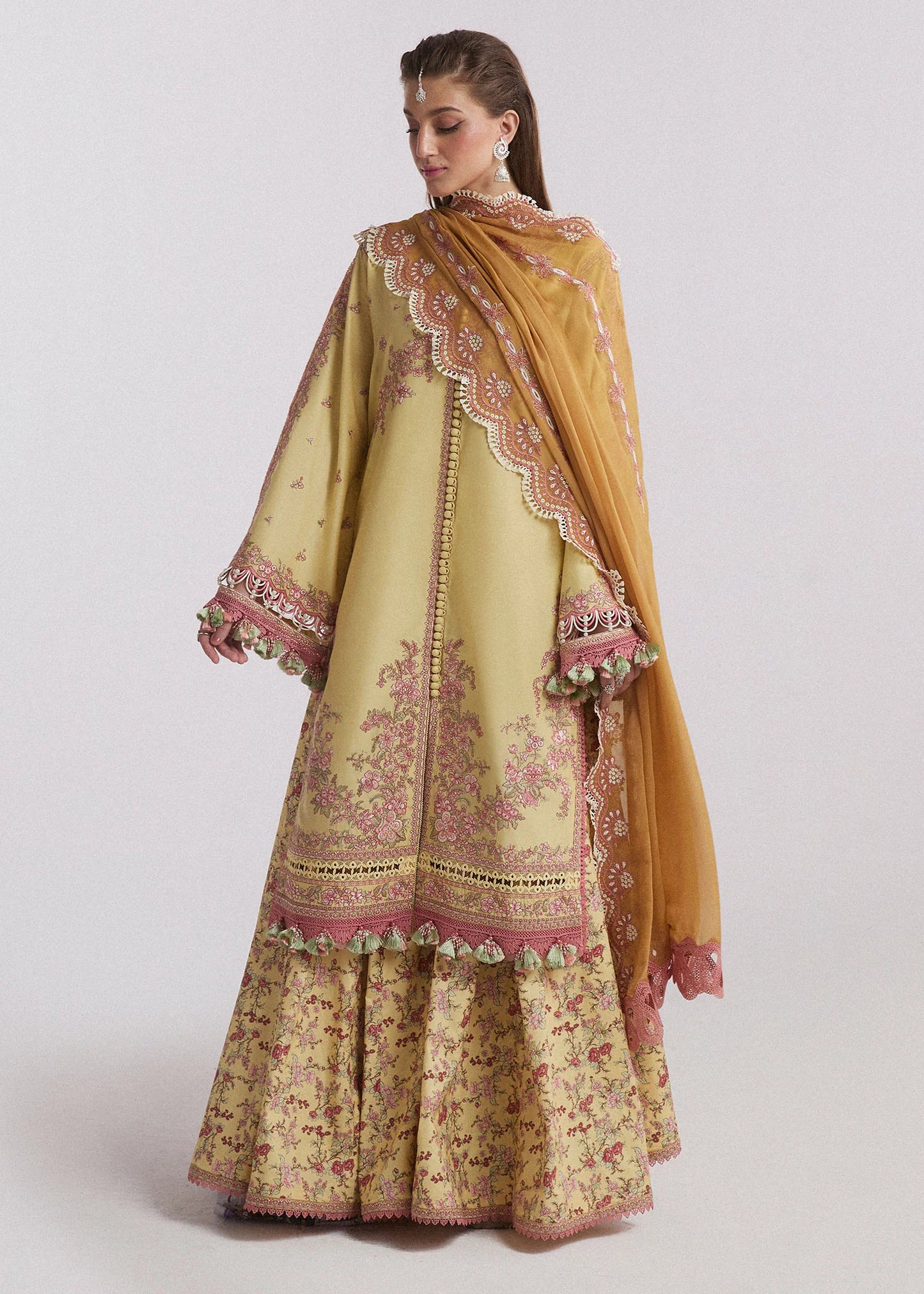 Hussain Rehar Stitched / Unstitched Pakistani Lawn - Limone