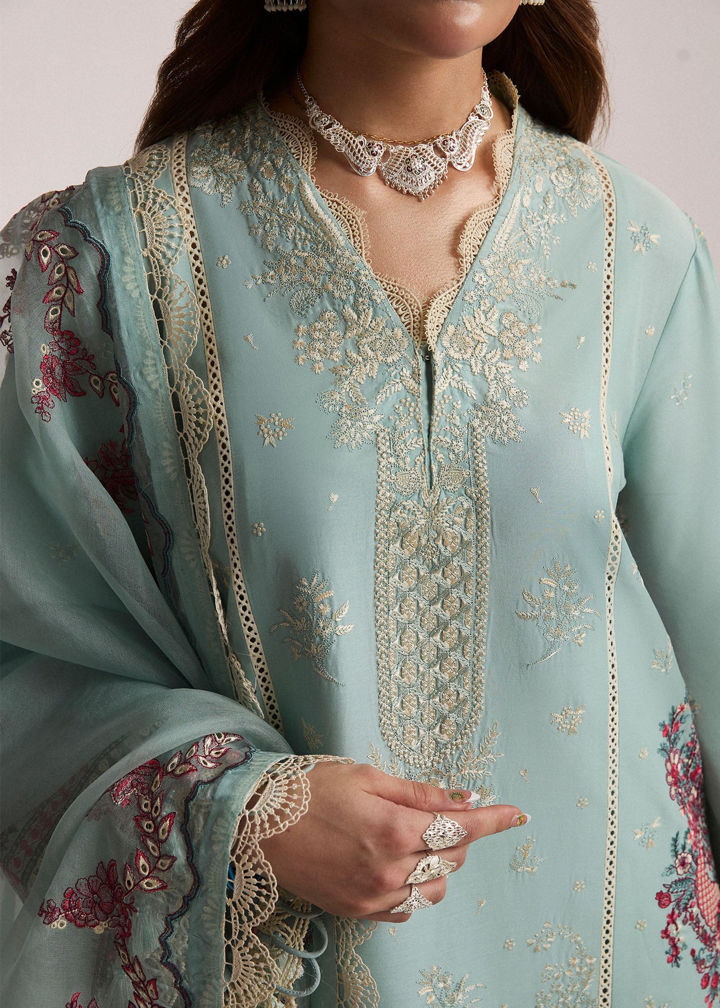 Hussain Rehar Stitched / Unstitched Pakistani Lawn - Moraine