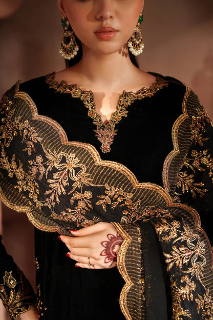 Iznik IV-62 Raagni Black Velvet Stitched 3-Piece Embroidered Suit – Shop Festive & Wedding Wear Online at Pakistanimoda.com