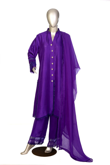 Imperial Purple- Luxury Pakistani Silk Suit for Women