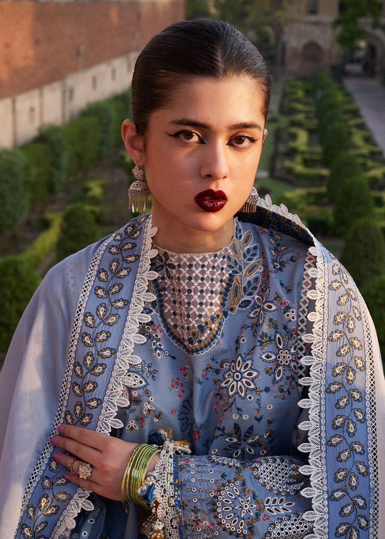 Inaya-Modern pastel lawn suit for summer and Eid events by-Hussain rehar