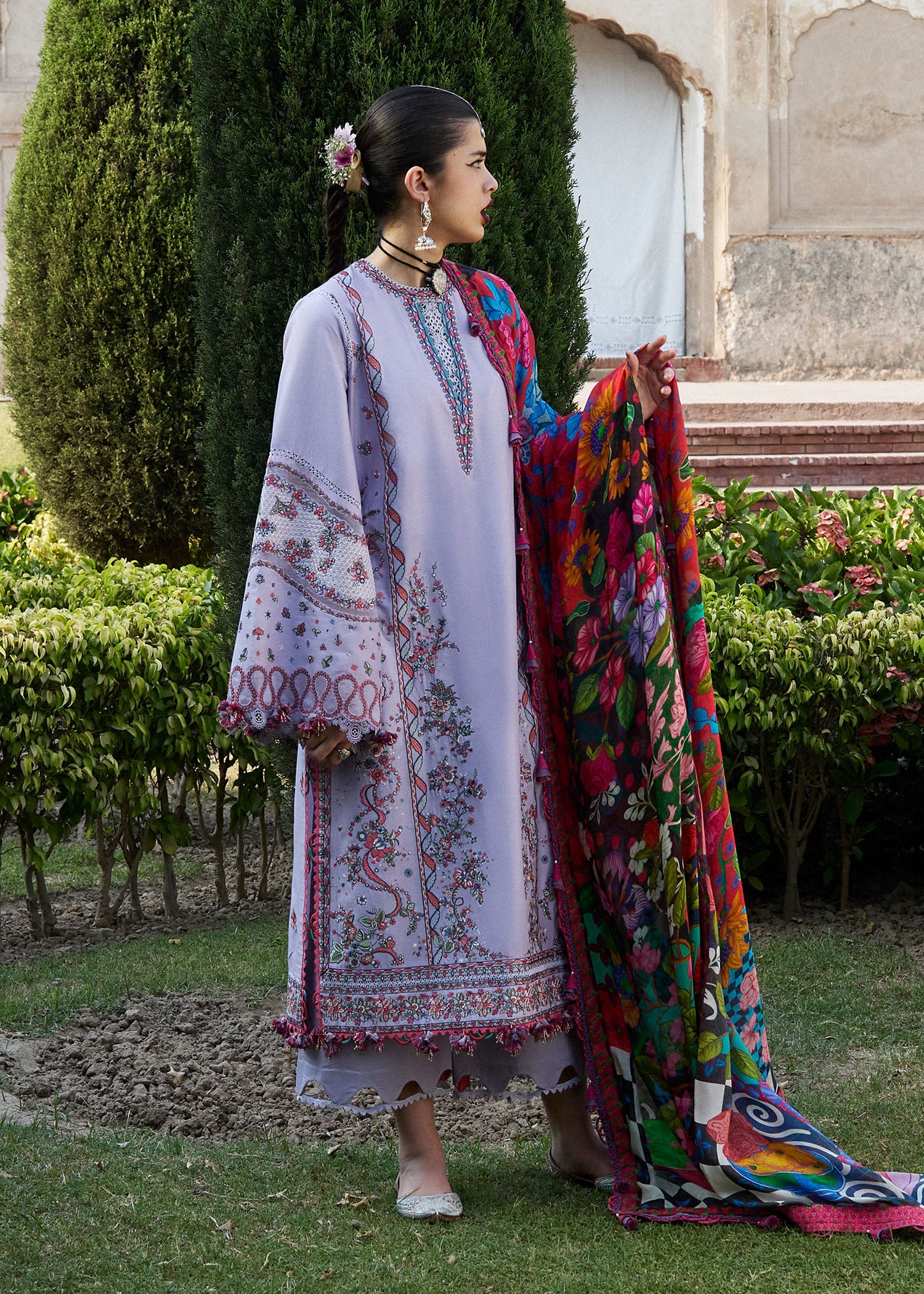 Inaya-Modern pastel lawn suit for summer and Eid events by-Hussain rehar