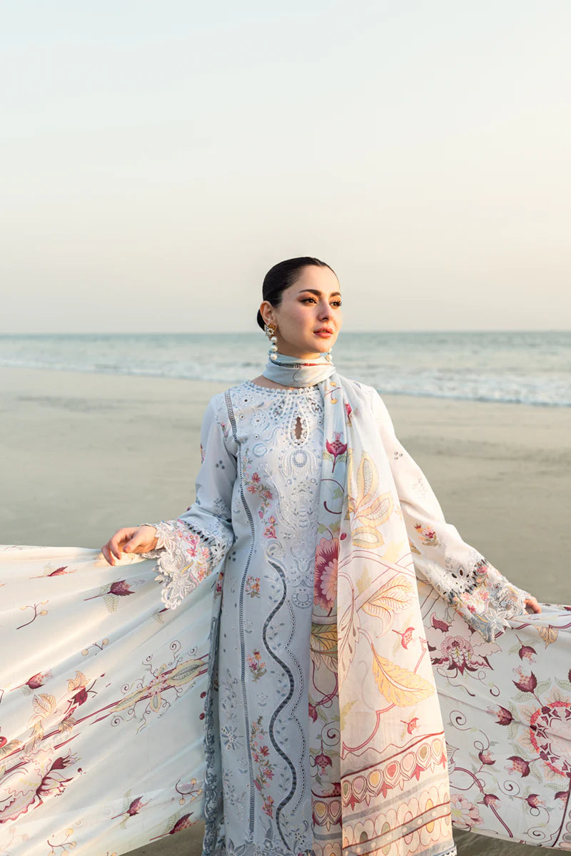 Isabella- Pakistani Designer Lawn Outfit By- Qalamkar