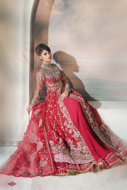 Ishq – Red Anarkali Lehenga Bridal Suit by Maryam Hussain 2025