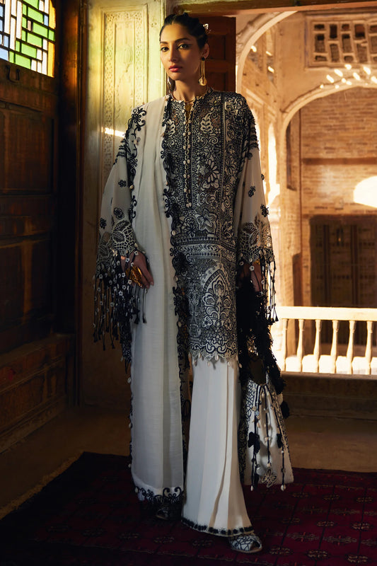 Isla 02-B- Monochrome Whimsy in Black & White Ensemble By- Elan