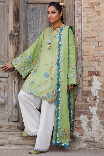 Isla Bleu 11-B- A Pistachio Whisper Lawn Ensemble By- Elan