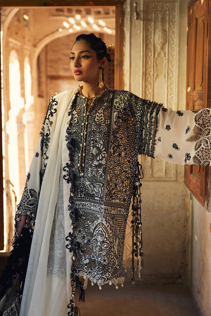 Isla 02-B- Monochrome Whimsy in Black & White Ensemble By- Elan