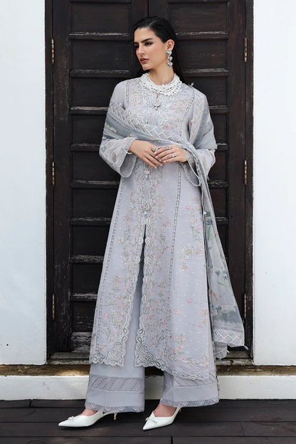 Qalamkar KL-02 Haze grey linen embroidered 3PC winter suit online