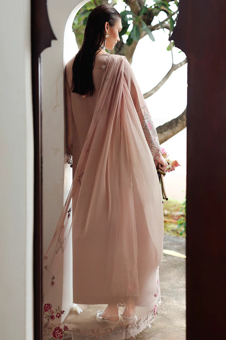 Qalamkar KL-14 Dusk Beige Linen Embroidered 3PC Stitched Winter Suit