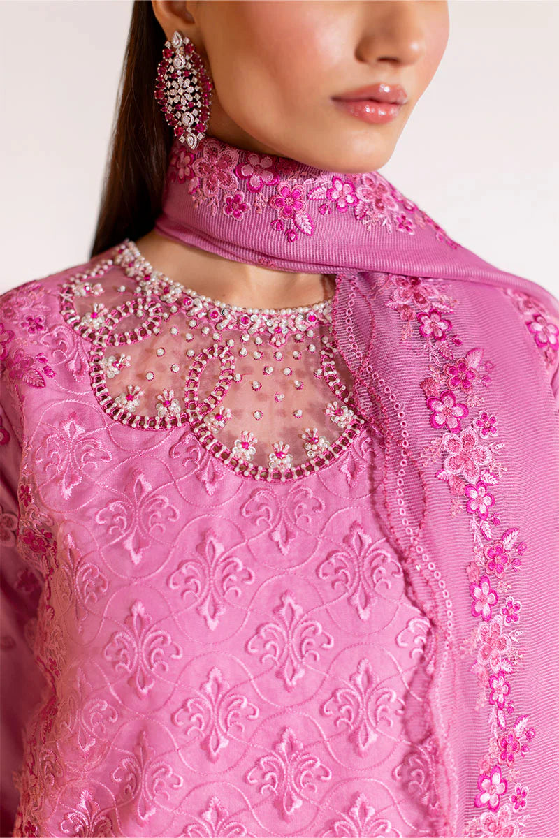 Kaia pastel pink Pakistani festive wear with floral embroidery – Pakistanimoda
