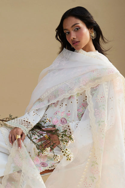 Kairo-10A- Embroidered Folarl Lawn Ensemble By- Zara Shahjahan
