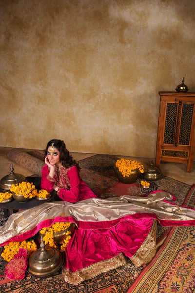 Kasturi- Pakistani Traditional Sharara Kameez By Maya Ali Pret-A-porter