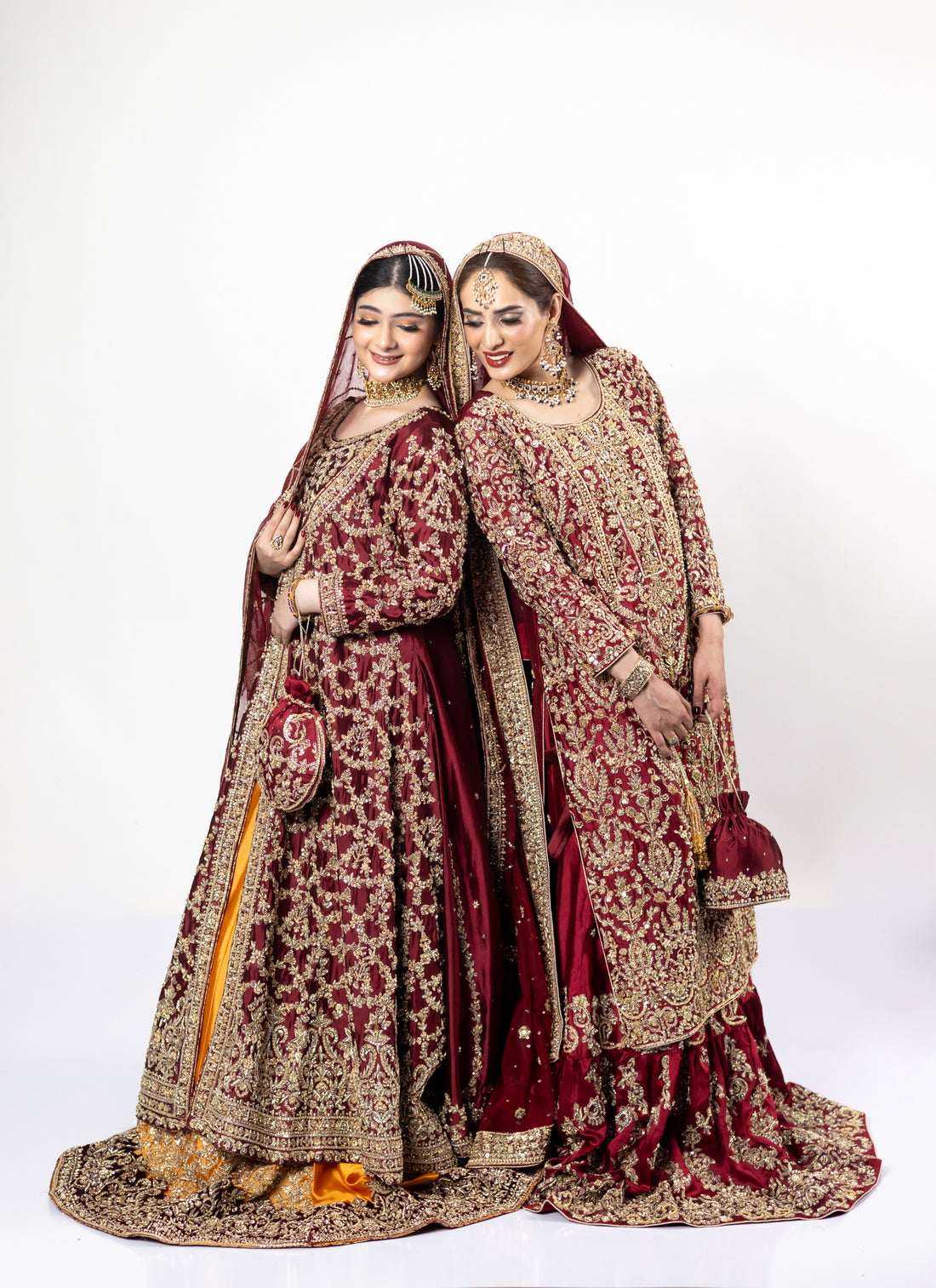 Kavya Royal Red Farshi Lehnga by MariamRaj: Raw silk shirt & lehnga, net organza dupatta, intricate zardoze and resham embroidery, bridal outfit for Baraat, Nikah, Mehndi