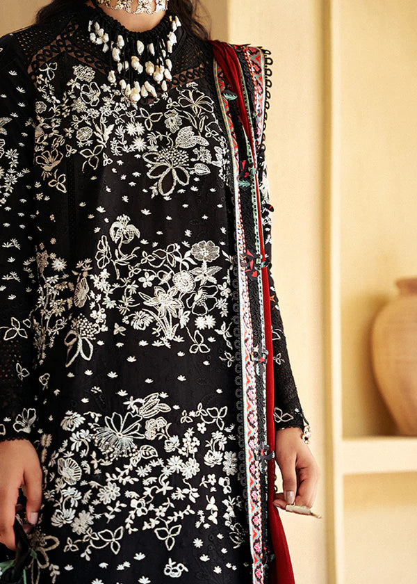 Kiran-Black Embroidered Eid Lawn Suit-Suffuse 2025 USA & UK