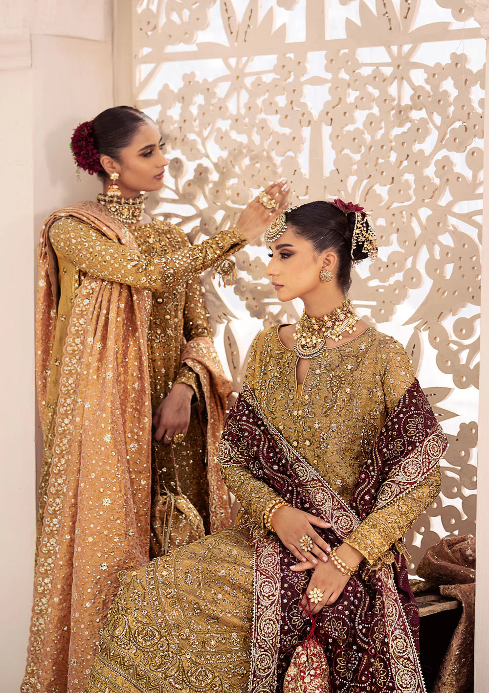 Kundan Unstitched Designer Suit By AIK