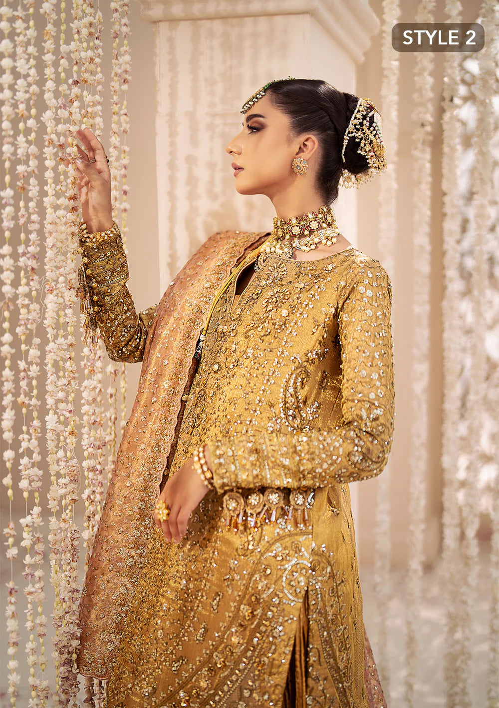 Kundan Unstitched Designer Suit By AIK