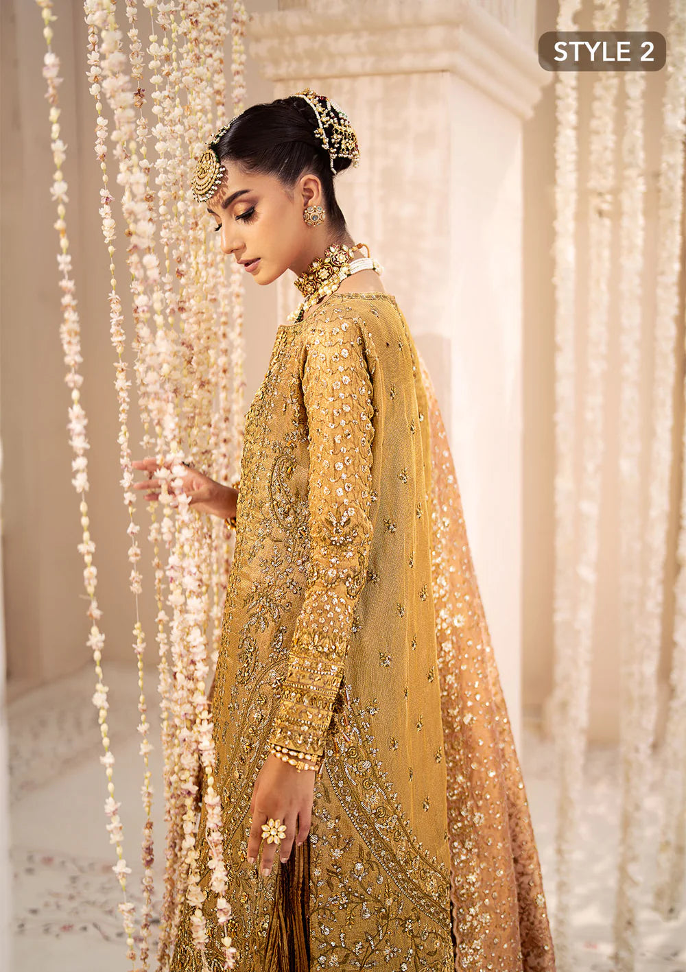 Kundan Unstitched Designer Suit By AIK