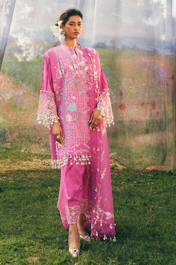 L251-005A-3CT- Pink Luxury Lawn Outfit By- Sana Safinaz