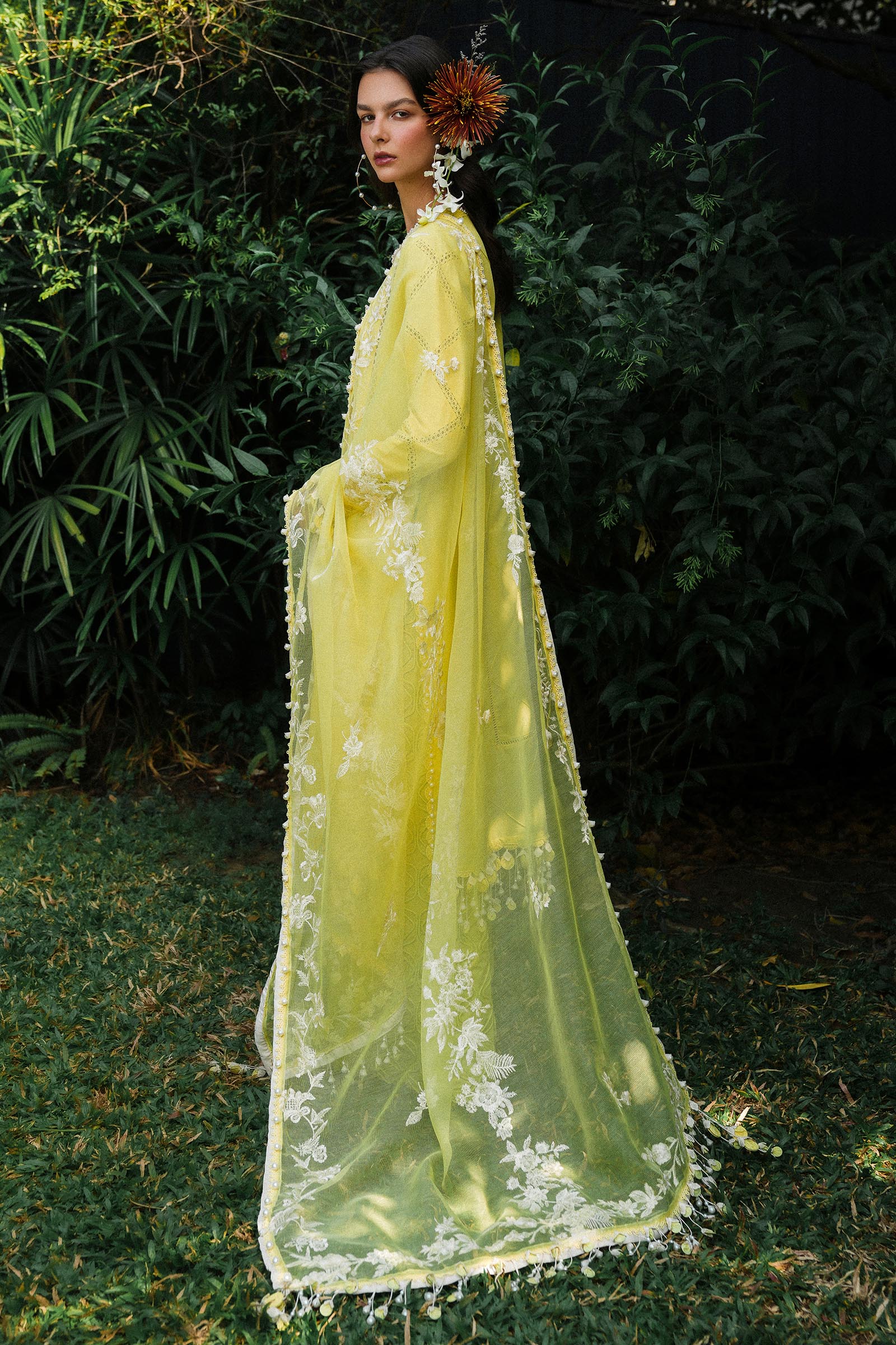 L251-005B-3CT- Yellow Luxury Lawn Outfit By- Sana Safinaz