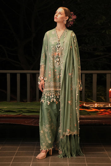 L251-006B-3CH- Green Luxury Lawn Outfit By- Sana Safinaz