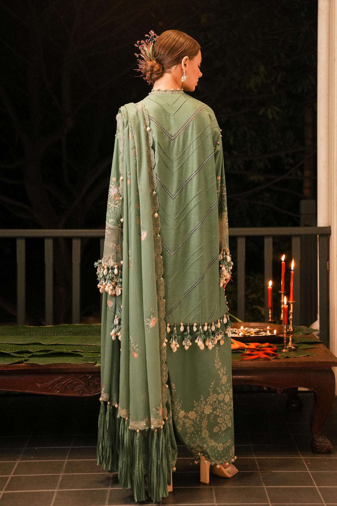 L251-006B-3CH- Green Luxury Lawn Outfit By- Sana Safinaz