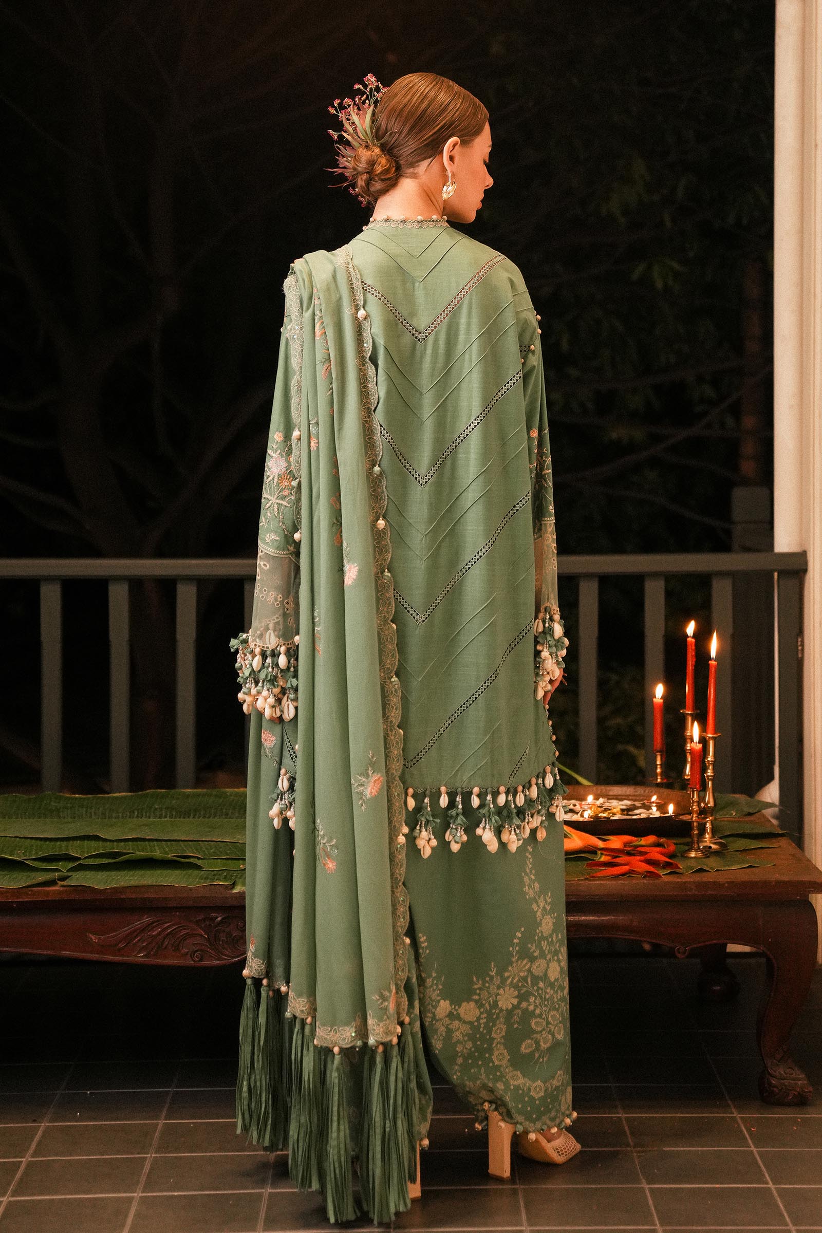 L251-006B-3CH- Green Luxury Lawn Outfit By- Sana Safinaz