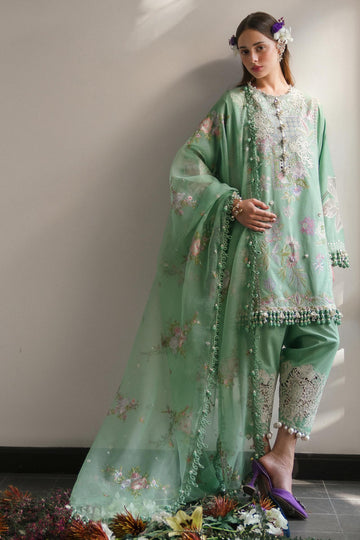L251-008A-3CT- Sage Green Luxury Lawn Outfit By- Sana Safinaz