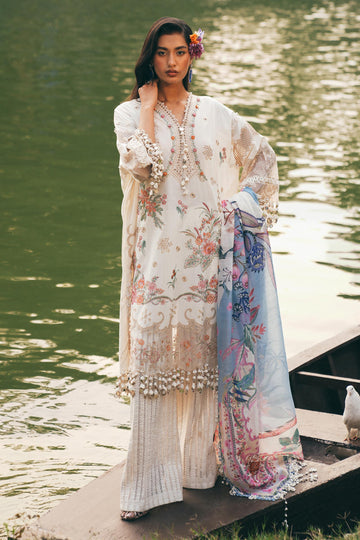 L251-010B-3DI- Off white Luxury Lawn Outfit By- Sana Safinaz