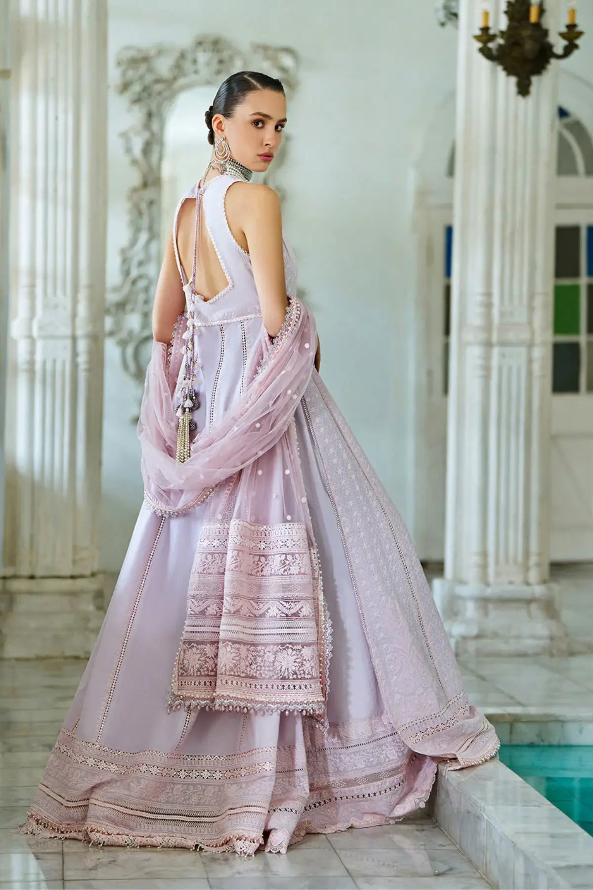 Sobia Nazir lilac luxury lawn stitched Eid suit LEE26-1B by Pakistanimoda