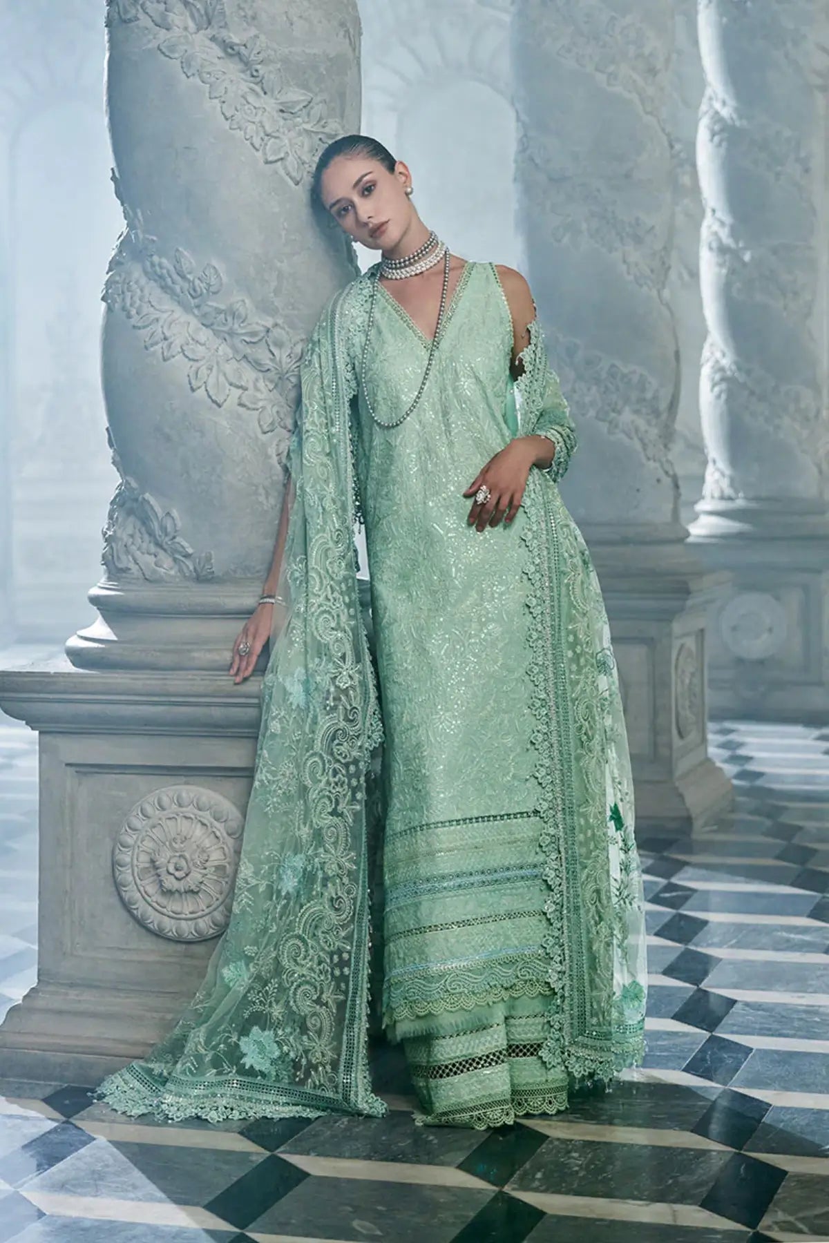 Sobia Nazir mint ready-to-wear lawn suit for Eid LEE26-4B
