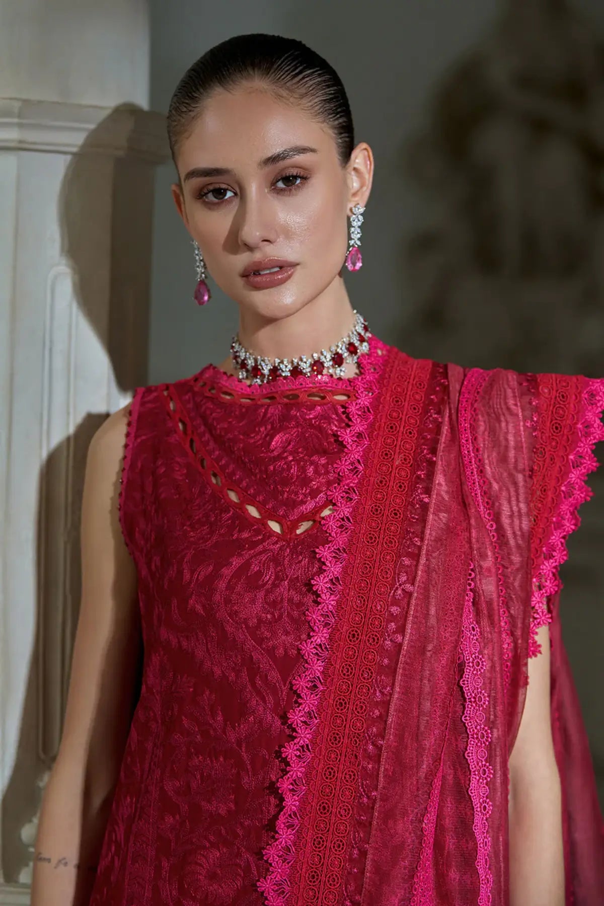 Sobia Nazir LEE26-9B crimson summer lawn stitched 3PC suit