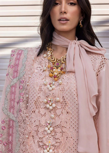LEYLA-A- Salmon Pink Lawn '25 Ensemble By- Saira Shakira