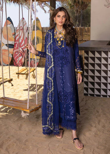 LEYLA-B- Azure Lawn '25 Ensemble By- Saira Shakira