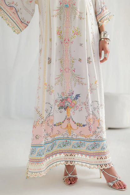 LK-08 Bianca designer crepe silk embroidered kaftan – luxury stitched party wear outfit online.