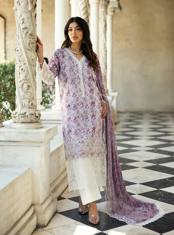Lamia- 9B Chikankari Lawn Outfit '25 By- Zainab Chottani