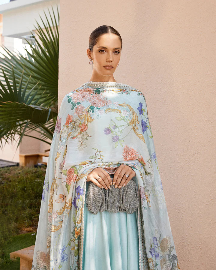 Latissa- Ice Blue Pishwas Ensemble By- Faiza saqlain Pakistani Moda Latissa- Ice Blue Pishwas Ensemble By- Faiza saqlain Pakistani Moda